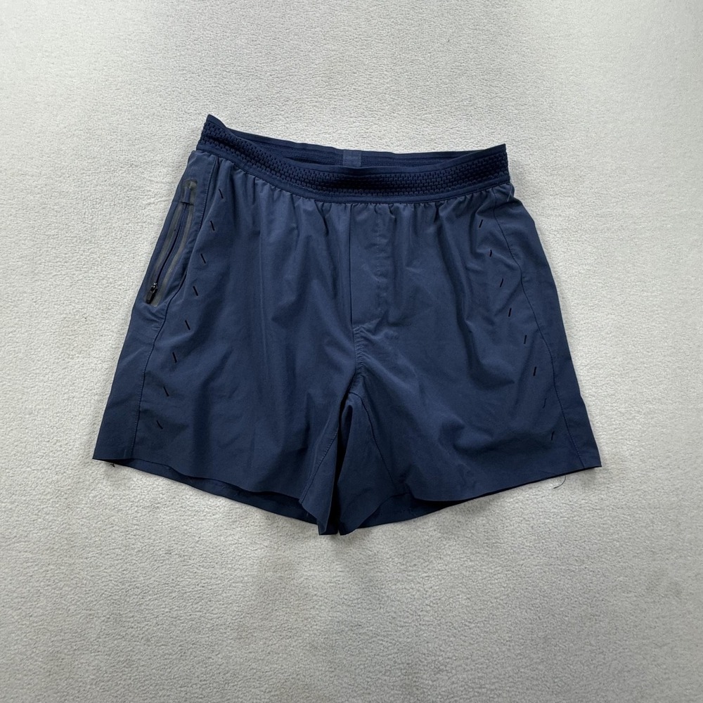 Ten Thousand Shorts Mens Medium Navy Session Short Lined Zip Pocket Running Gym
